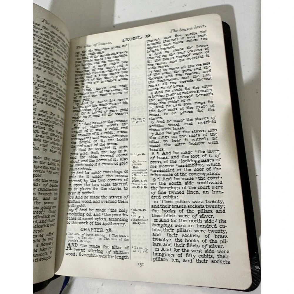 Vintage Holy Bible Oxford Leather Made In Great Britain